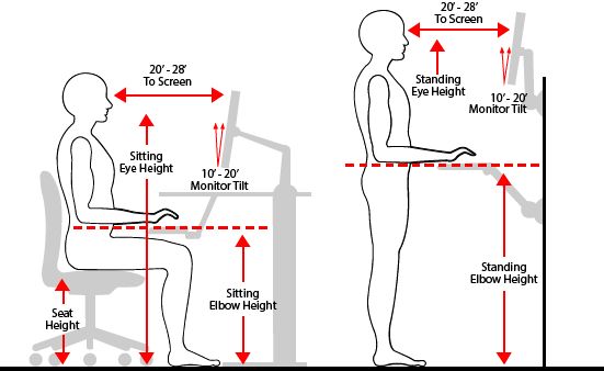 Proper ergonomic positions